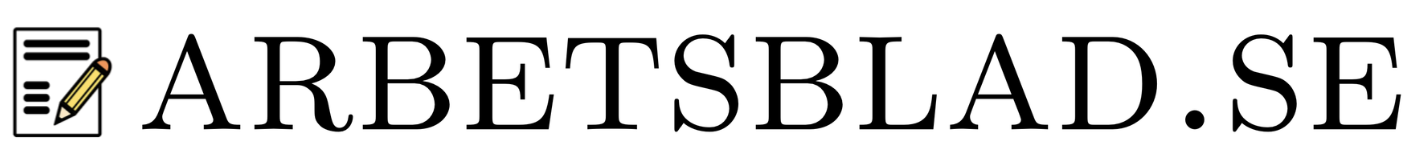 Arbetsblad.se - Logisk struktur. Kognitivt lugn. Genomarbetad kvalitet.